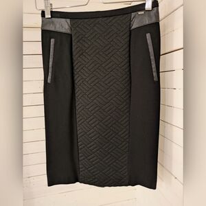 French Brand Pencil leather padded skirt